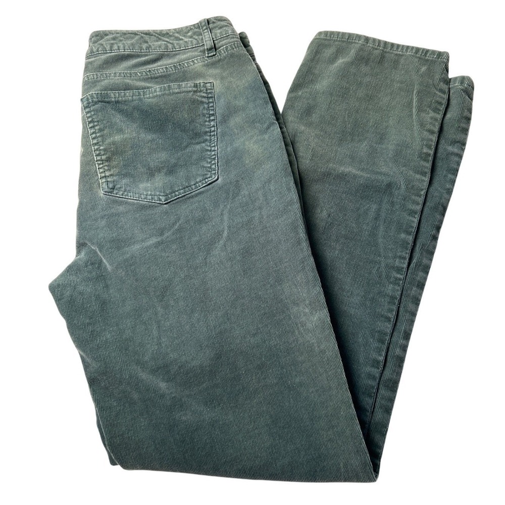 Talbots Mid Rise Straight Leg Flawless Five Pocket Corduroy Jeans Size 6 Green